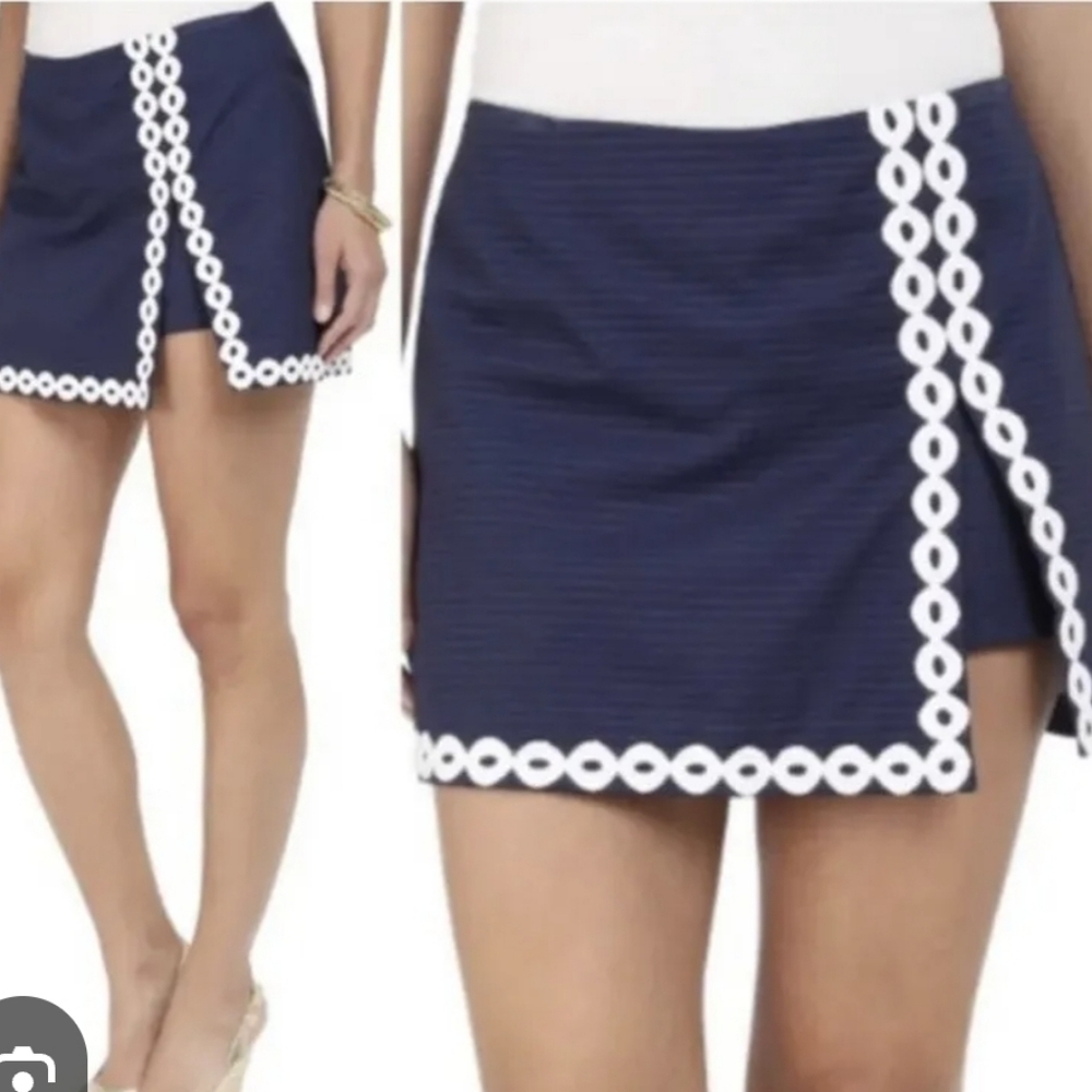 Lilly Pulitzer navy mini skort NEVER WORN size 6